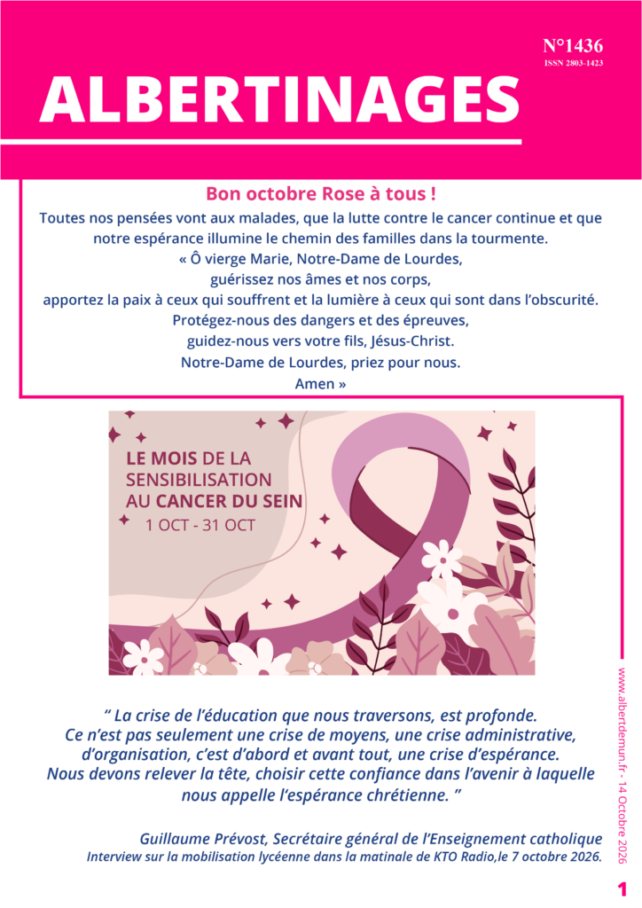 COUVERTURE ALBERTINAGE OCTOBRE 2026